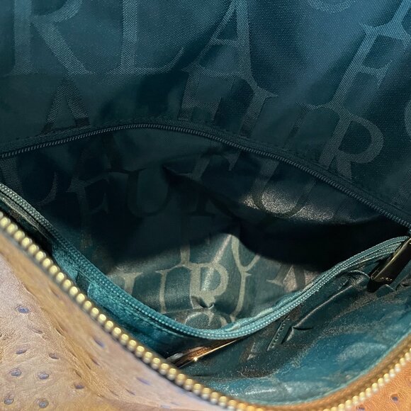 Furla Ostrich Leather 2-Way Top Handle Crossbody Bag - Preowned - Picture 11 of 14